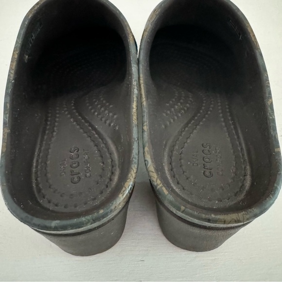 Crocs Sarah Floral Slip On Clogs Mules Heels Comfort Shoes Braided Strap… - Picture 7 of 13